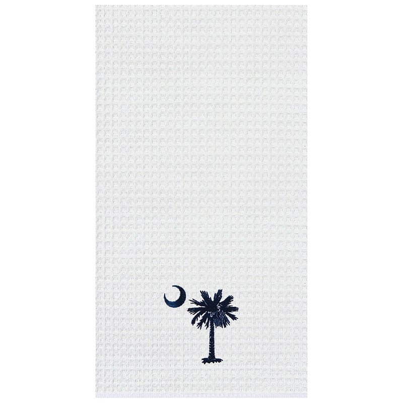 Palmetto Moon Cotton Waffle Weave Cotton Decorative Kitchen Dishtowel
