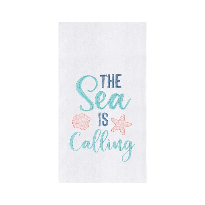 Sea Is Calling Flour Sack Kitchen Towel