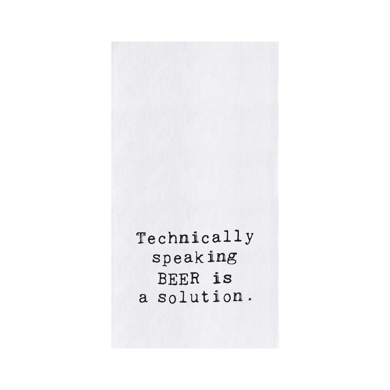 “Technically Speaking” Cotton Flour Sack Printed Funny Cute Humor Kitchen Dishtowel