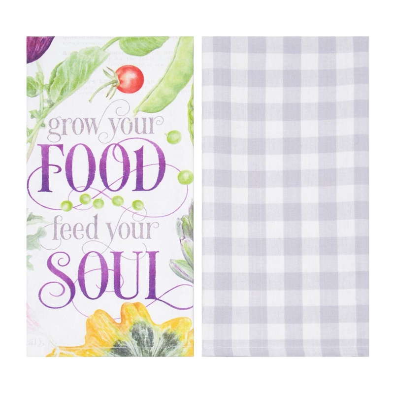Vegetable Garden Printed Kitchen Towel Set of 2
