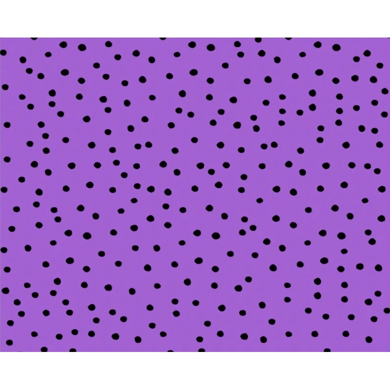 Dinky Dots Purple with Black Dots Cotton Fabric by Loralie Designs