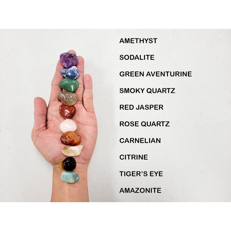 10 PIECE Small Tumbled Crystals Set
