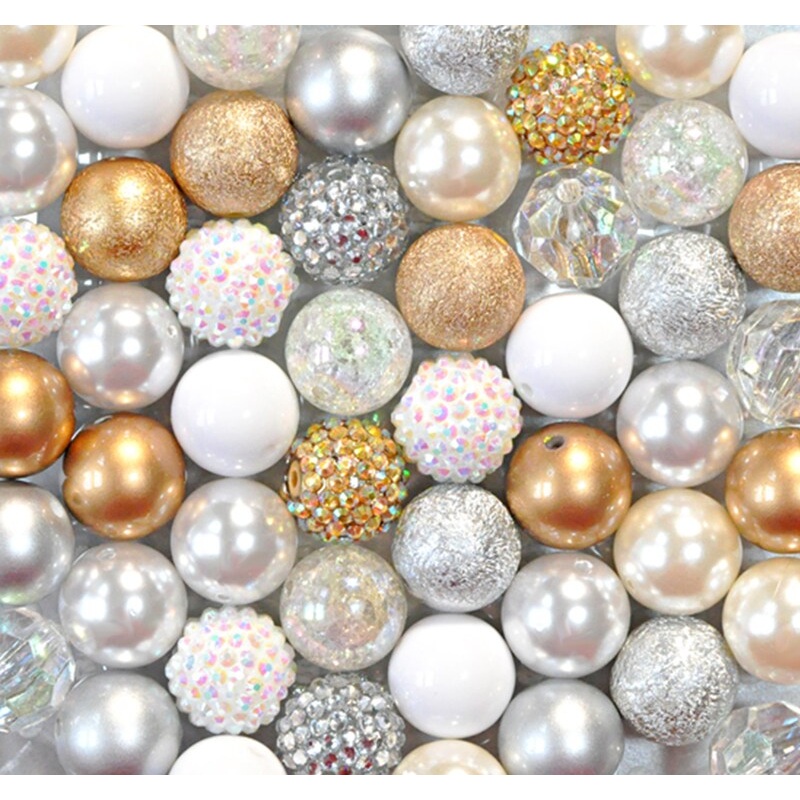 20mm Shine On acrylic bubblegum bead mix