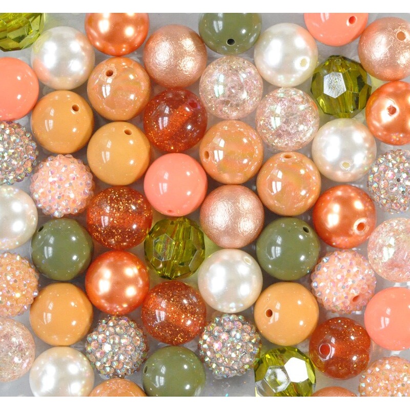 20mm Woodland Fairy acrylic bubblegum bead mix