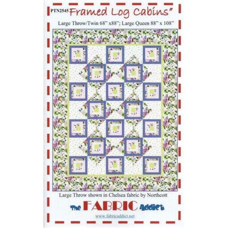 Pattern~Framed Log Cabins by  featuring Chelsea fabrics by Northcott