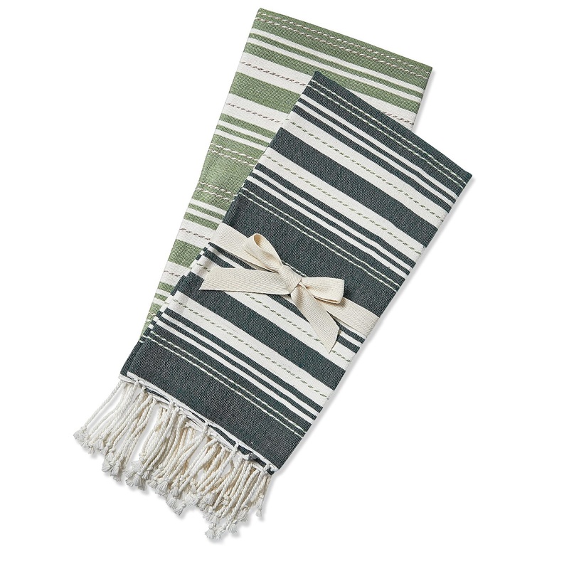 Sola Guest Towel Set of 2 Green Dcor Decoration