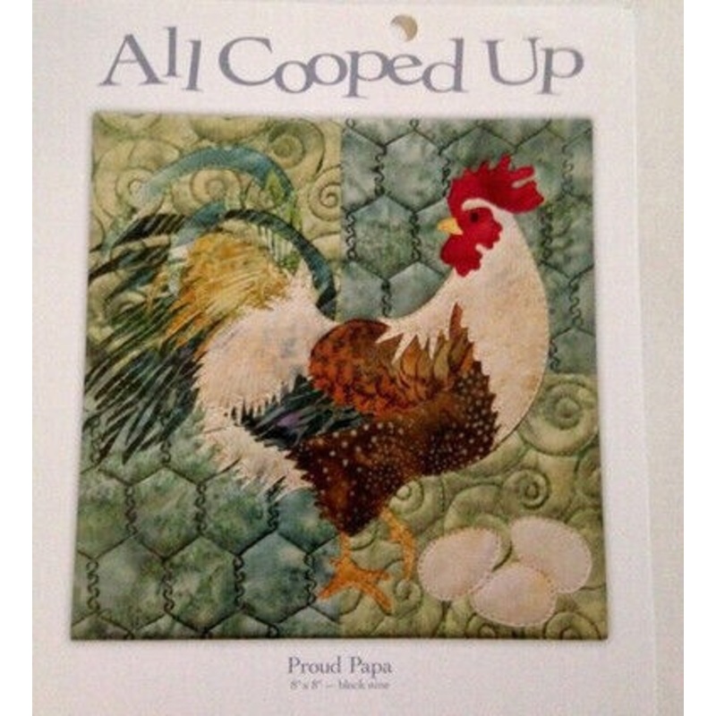 Truly McKenna  All Cooped Up ACU09 Proud Poppa 8×8 Fabric Art Print Panel