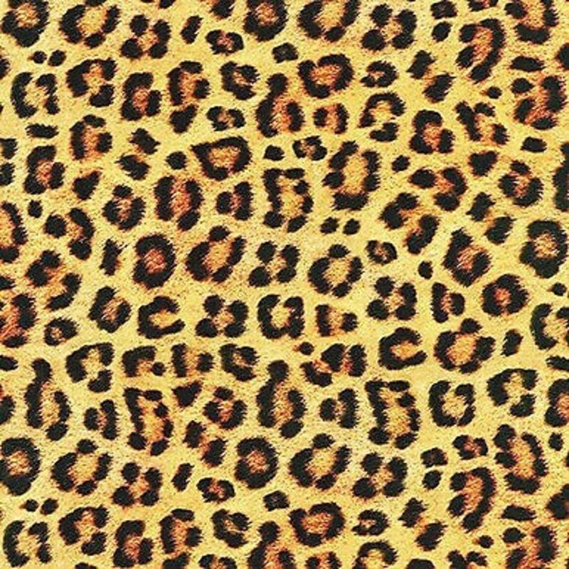 Wild Animal Leopard Skin Cotton Fabric by Kaufman