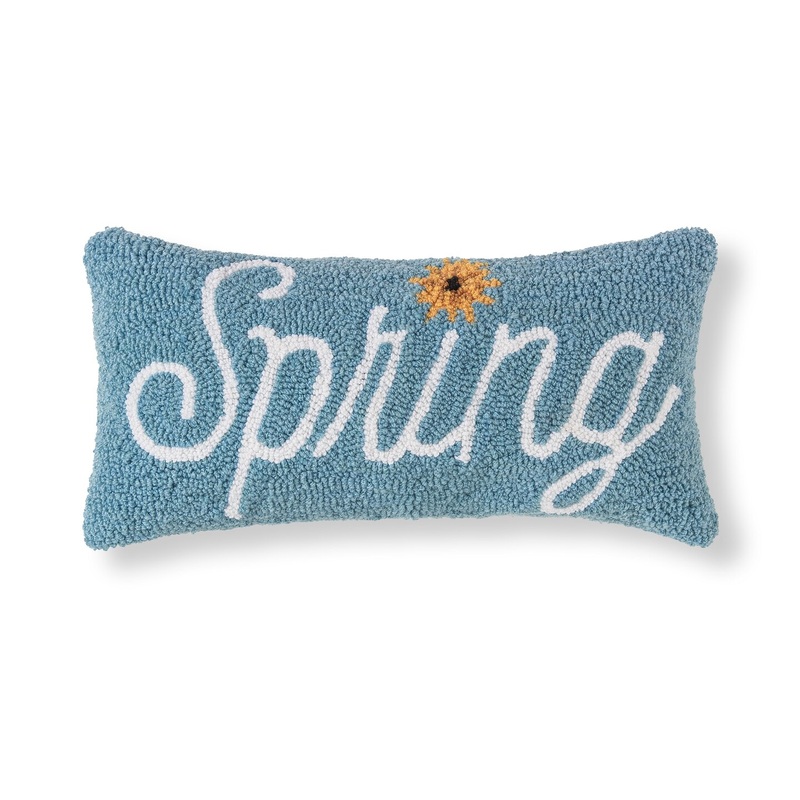 10″ x 20″ Sunflower Floral Flowers “Spring” Hooked Accent Throw Pillow