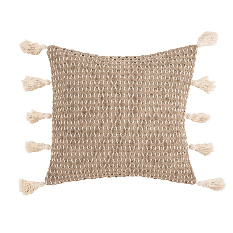 Flint Textured Diamond Woven Throw Pillow