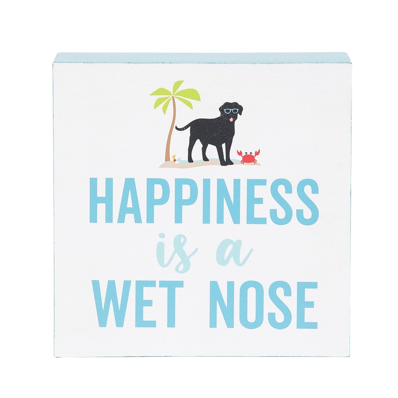 Happiness Is Wet Nose Shelf Block