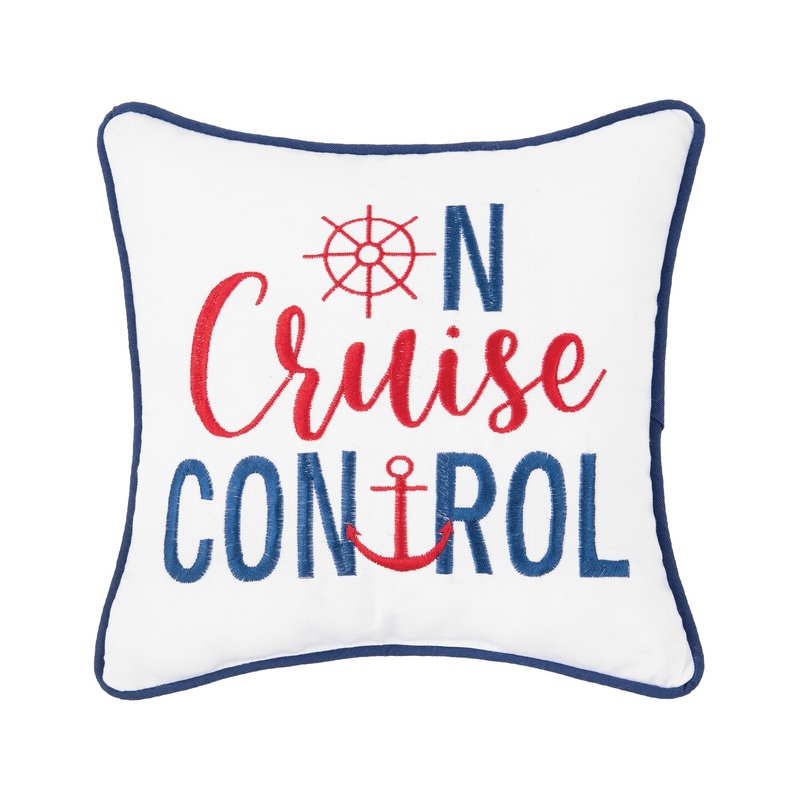 On Cruise Control Embroidered Small Petite Throw Pillow