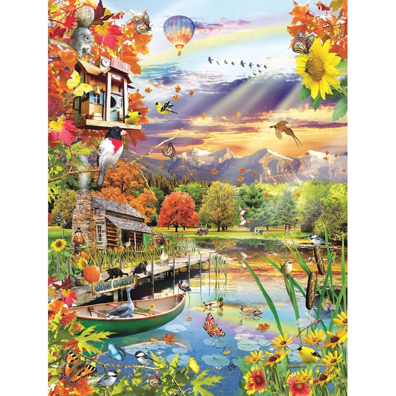Sunsout Autumn Lake 500 pc   Jigsaw Puzzle 25038