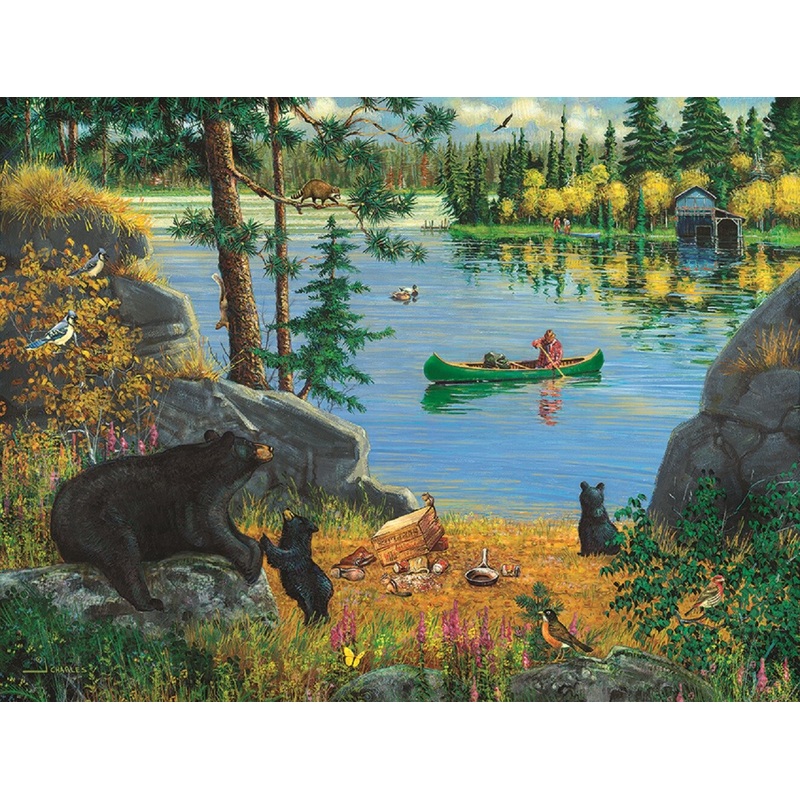 Sunsout Bear Family Picnic 500 pc   Jigsaw Puzzle 37241