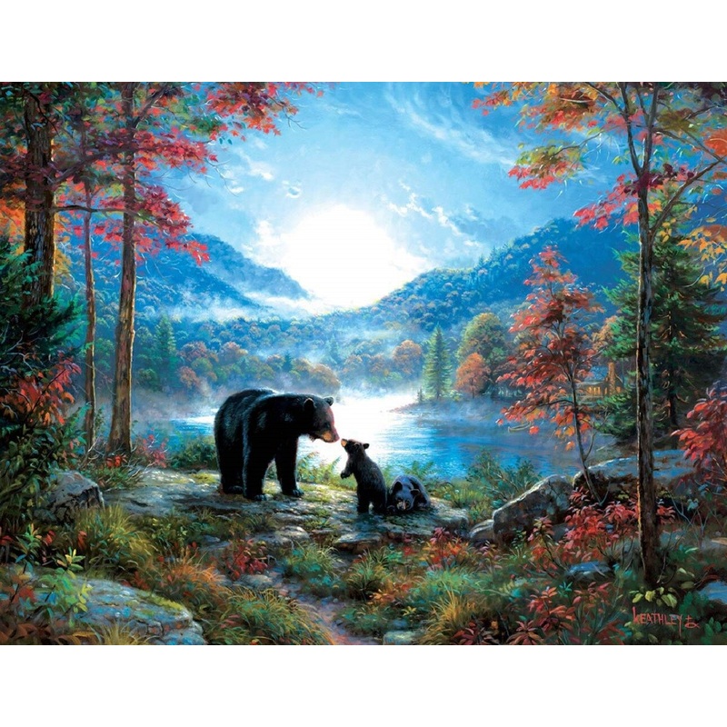 Sunsout Bedtime Kisses 1000 pc Large Pieces Mothers Day Jigsaw Puzzle 52966