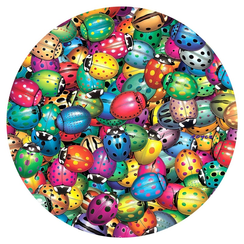 Sunsout Beetles Round Mania 500 pc   Jigsaw Puzzle 31066