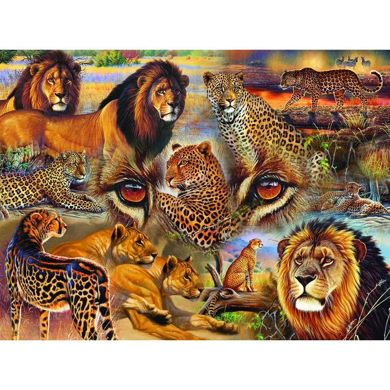 Sunsout Big Cats of the Plains 500 pc   Jigsaw Puzzle 70934