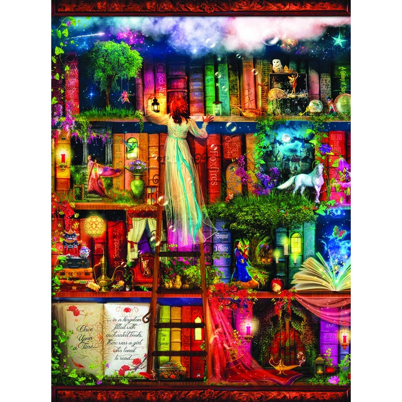 Sunsout Treasure Hunt Bookshelf 1000 pc   Jigsaw Puzzle 51067