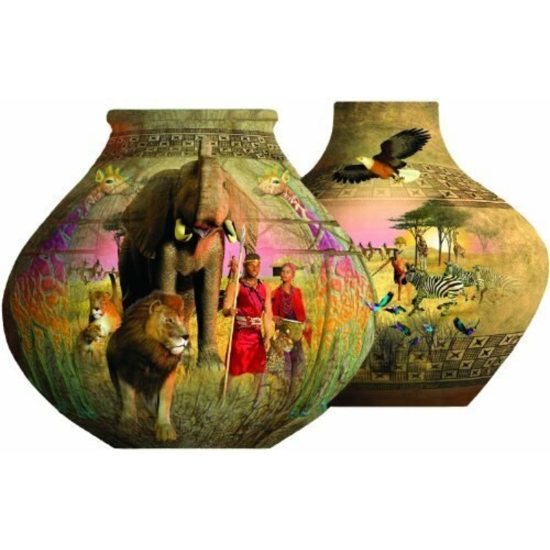 Sunsout African Pots 1000 pc Special Shape  Jigsaw Puzzle 95622