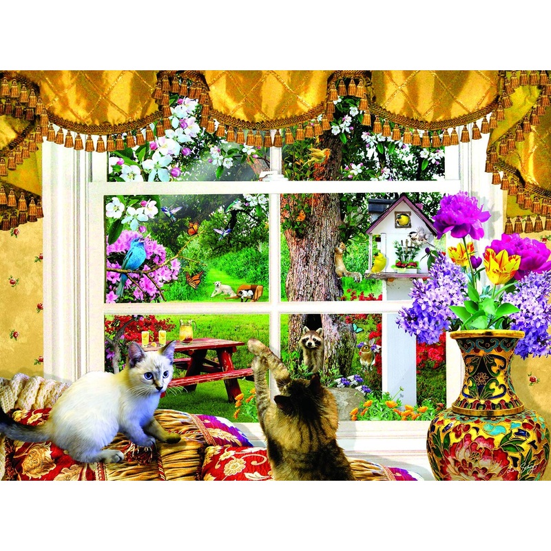 Sunsout Through a Window 1000 pc   Jigsaw Puzzle 35094