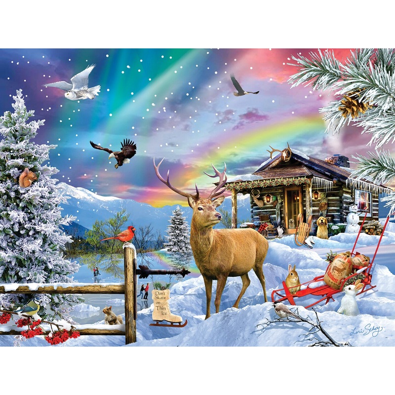 Sunsout Winter In The Mountains 300 pc  Christmas Jigsaw Puzzle 35221