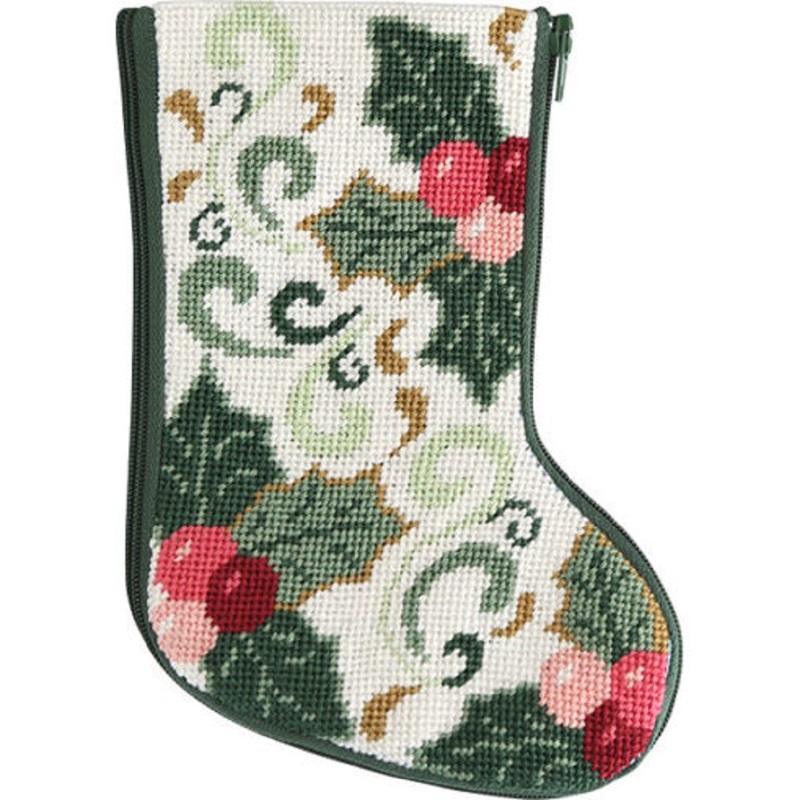 Stitch & Zip Della Robbia Mini Stocking Needlepoint Kit