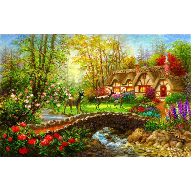 Sunsout Visiting 1000 pc   Jigsaw Puzzle 19146