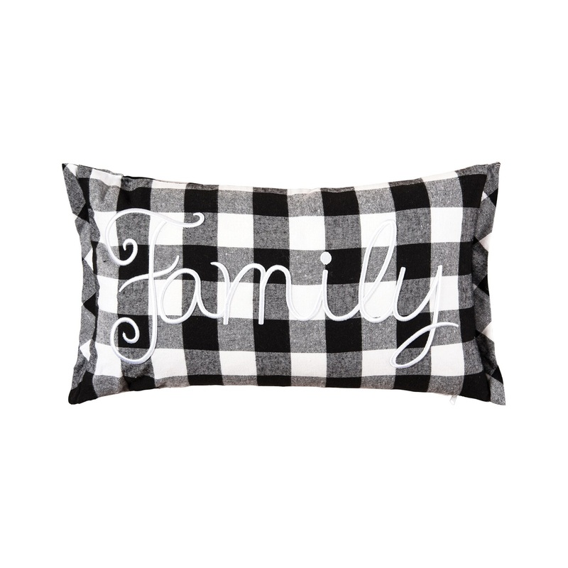 12″ x 20″ Family Embroidered Throw Pillow
