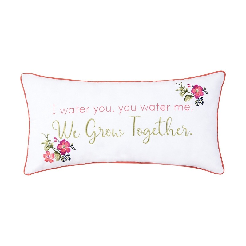 12″ x 24″ We Grow Together Embroidered Throw Pillow