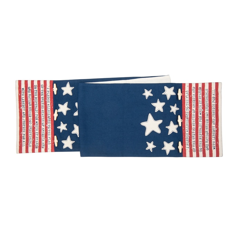 13″ x 72″ Patriotic American Flag 4th of July Table Runner
