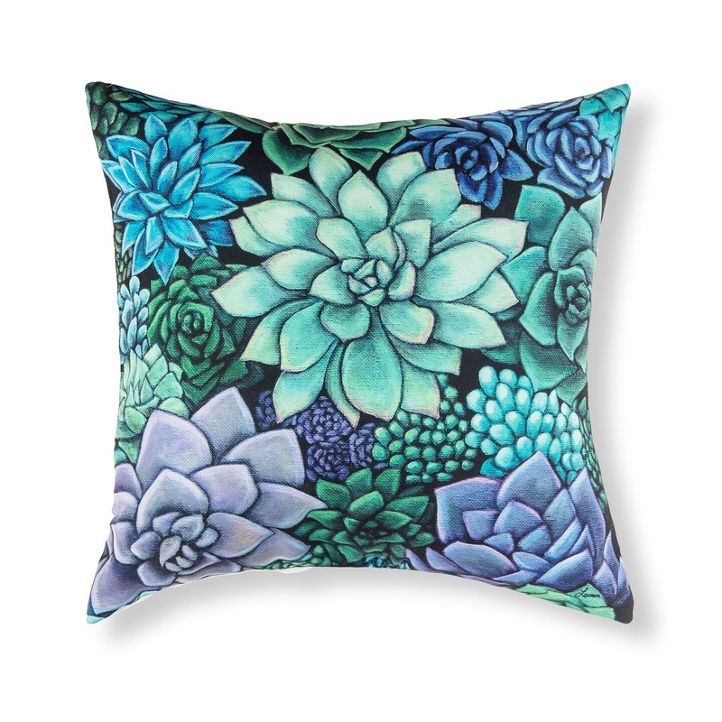 18″ x 18″ Succulent Indoor/Outdoor Throw Pillow