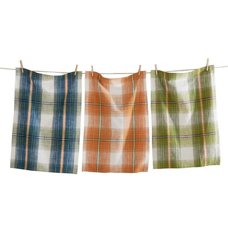 Ava Plaid Dishtowel Set of 3