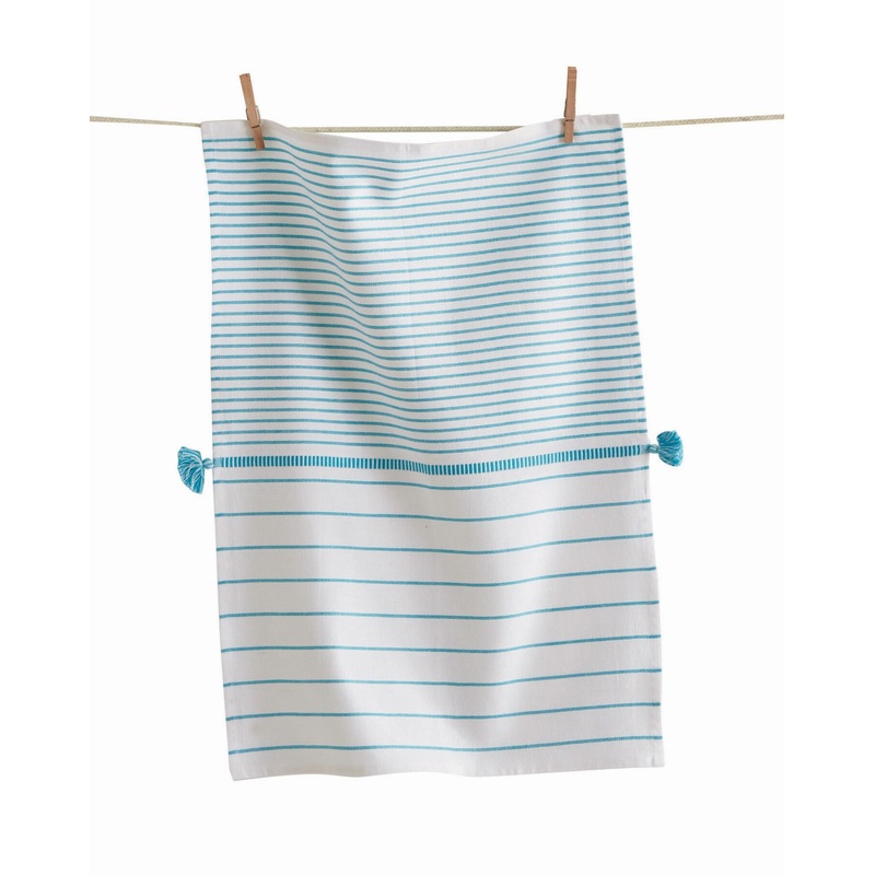 Beach Stripe Dishtowel Aqua