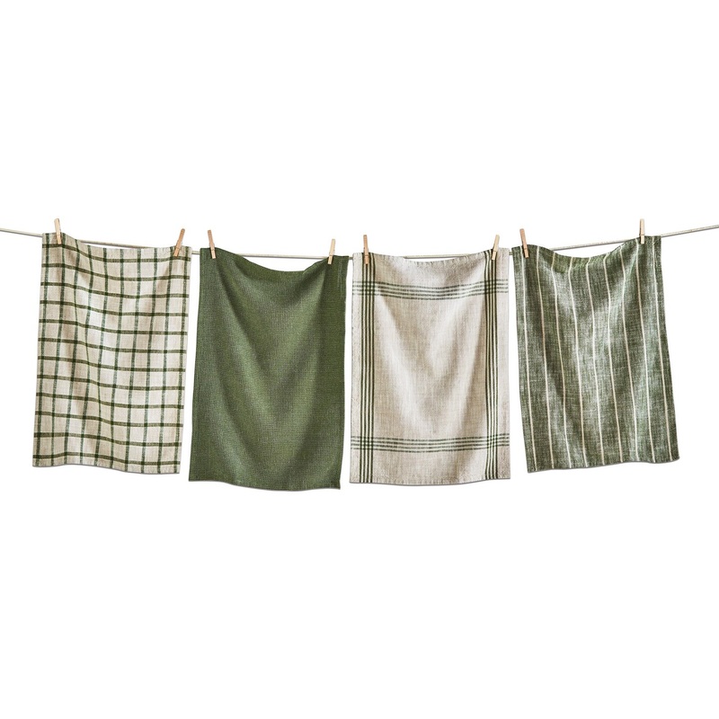 Canyon Woven Dishtowel Set Of 4 Olive Dish Cloth For Drying Dishes And Cooking
