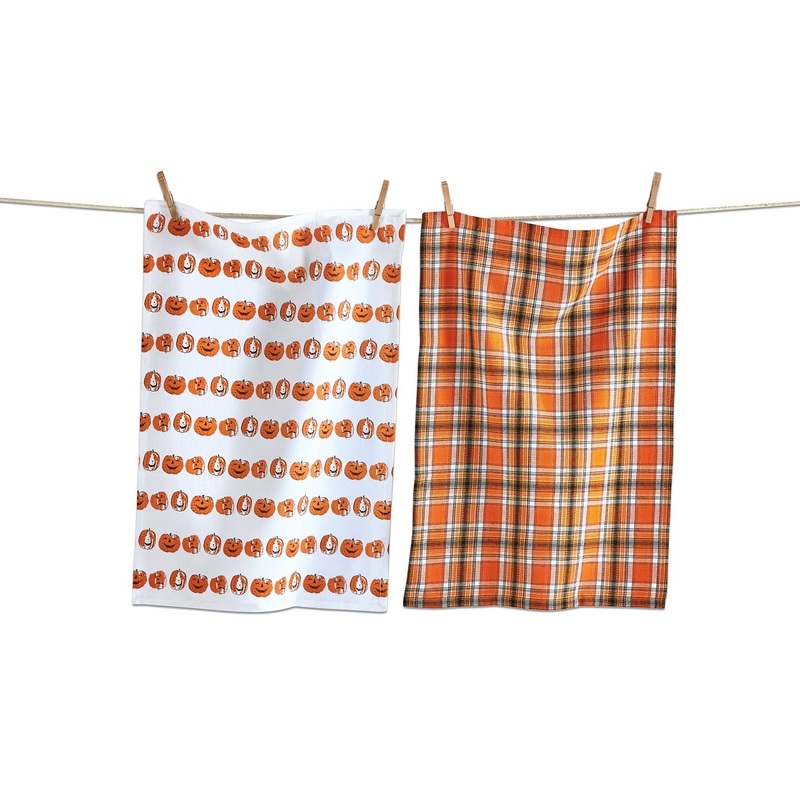 Happy Halloween Dishtowel Set of 2 Dish Cloth For Drying Dishes And Cooking