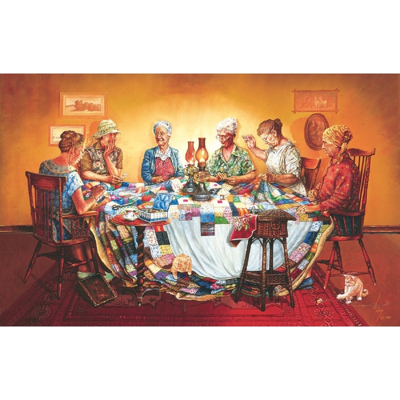 Sunsout A Quilting Party 550 pc   Jigsaw Puzzle 25269