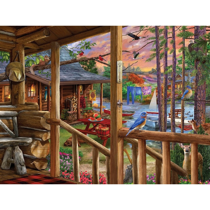 Sunsout At The Cabins 1000 pc   Jigsaw Puzzle 31937