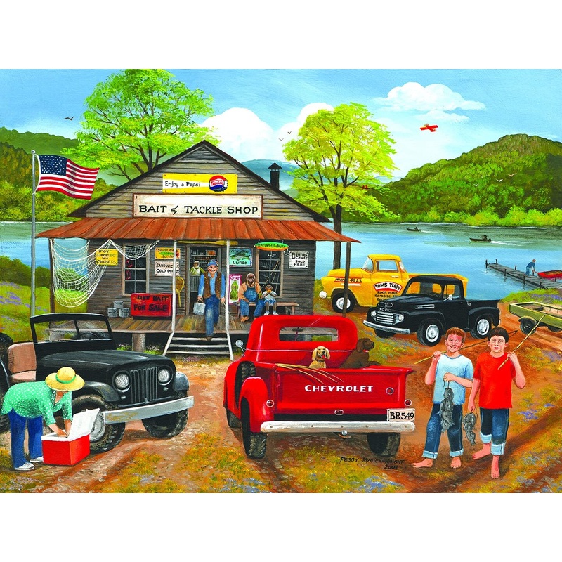 Sunsout Bait    Tackle Shop 300 pc   Jigsaw Puzzle 22140