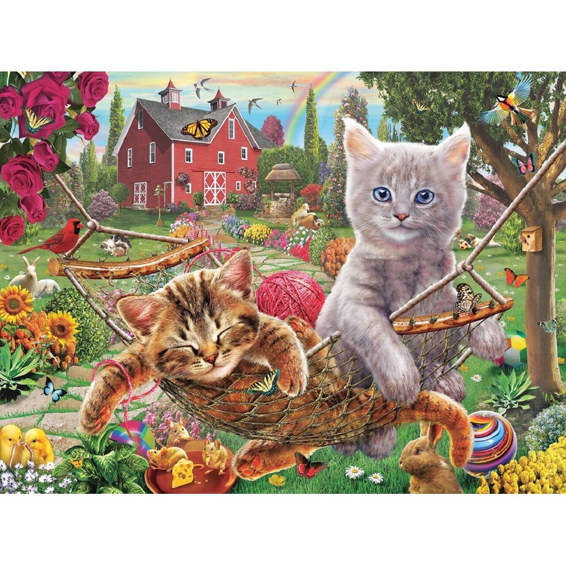 Sunsout Cats on the Farm 300 pc   Jigsaw Puzzle 51820