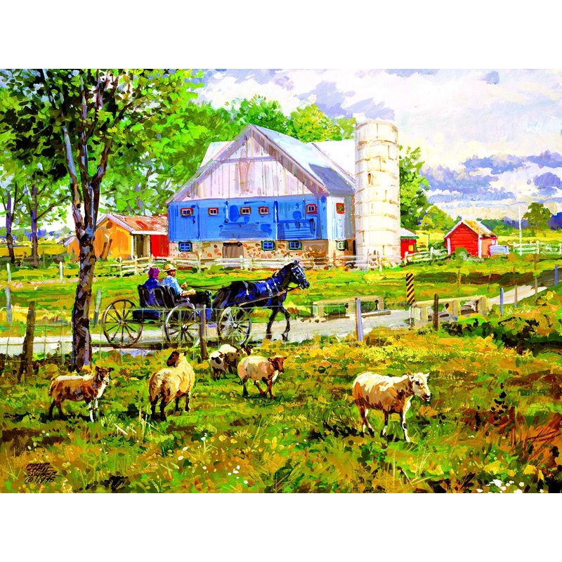 Sunsout Through the Fields 300 pc   Jigsaw Puzzle 54627