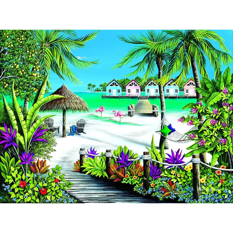 Sunsout Tropical Escape 500 pc   Jigsaw Puzzle 61810