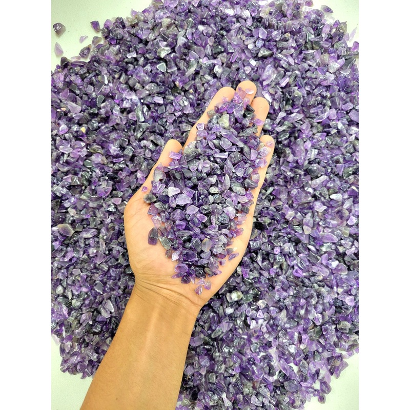 Tumbled Amethyst Crystal Chips Bulk