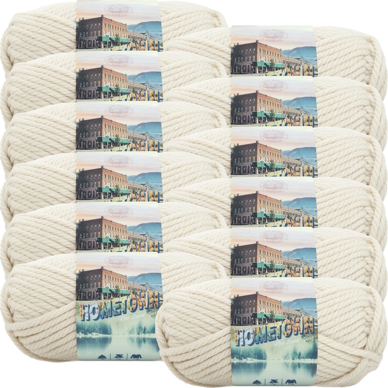 (12 Pack) Lion Brand Yarn Hometown Yarn, Houston Cream