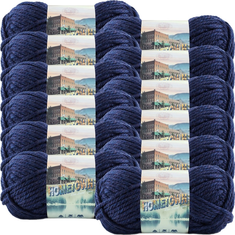 (12 Pack) Lion Brand Yarn Hometown Yarn, San Diego Navy