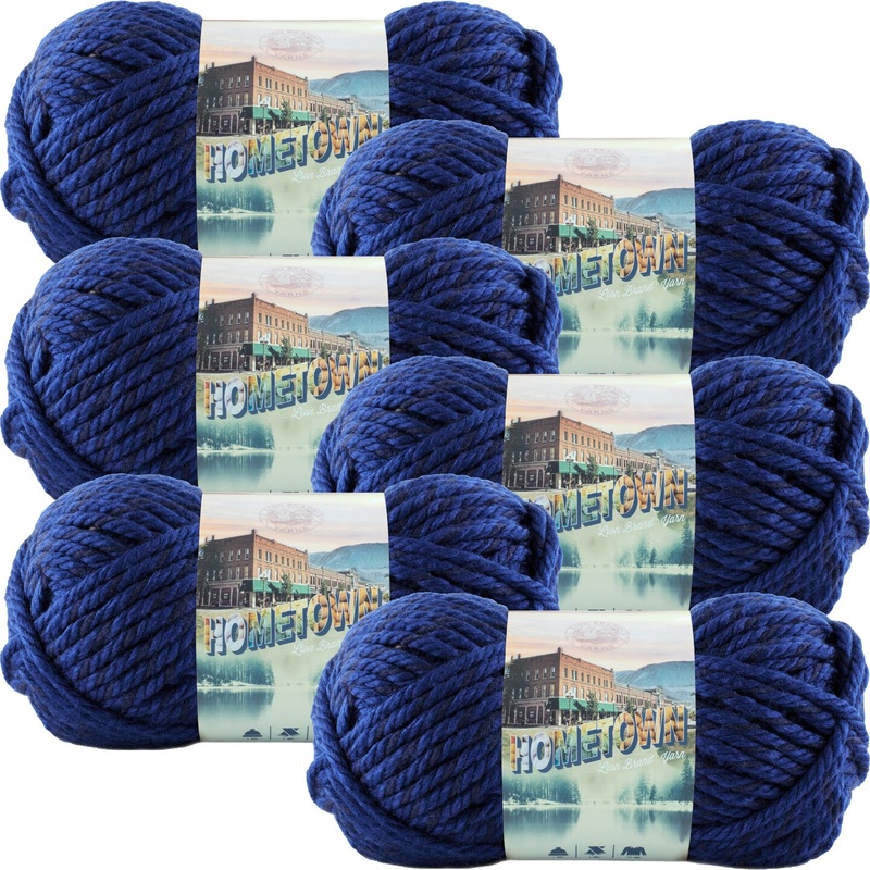(6 Pack) Lion Brand Yarn Hometown Yarn, Fort Worth Blue