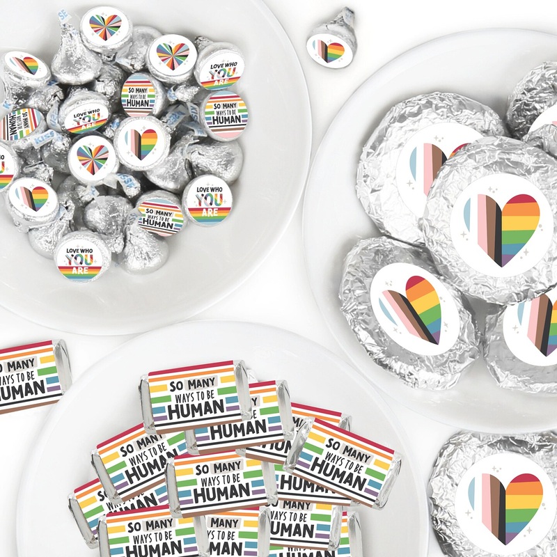 Big Dot of Happiness So Many Ways to Be Human Pride Party Candy Favor Sticker Kit 304 Pc
