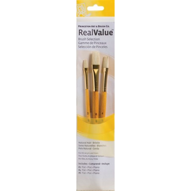 BRUSH SET BRISTLE FLATS 2, 4, 6