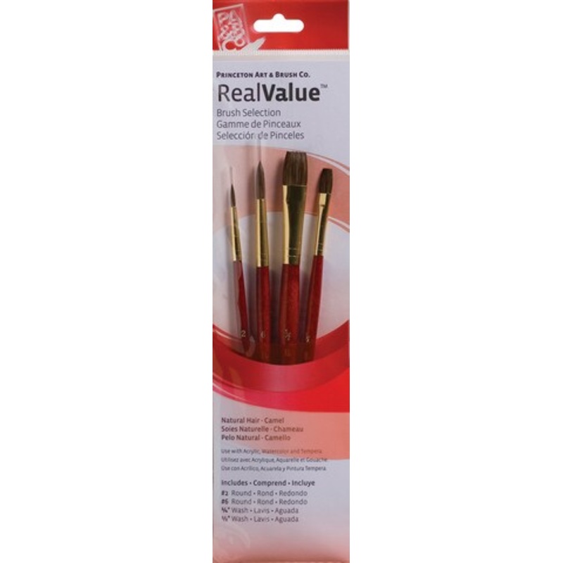BRUSH SET CAMEL ROUND 2 6 WASH 1/4 1/2