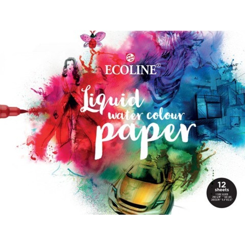 ECOLINE PAD 24X32CM 290GM/140LBS 12 SHEETS