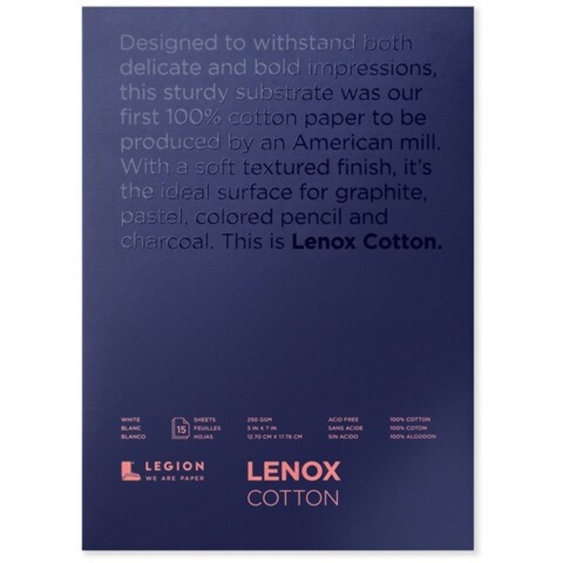 LENOX TAPEBOUND 5X7 WHITE 250 GRAM 15 SHEET PAD